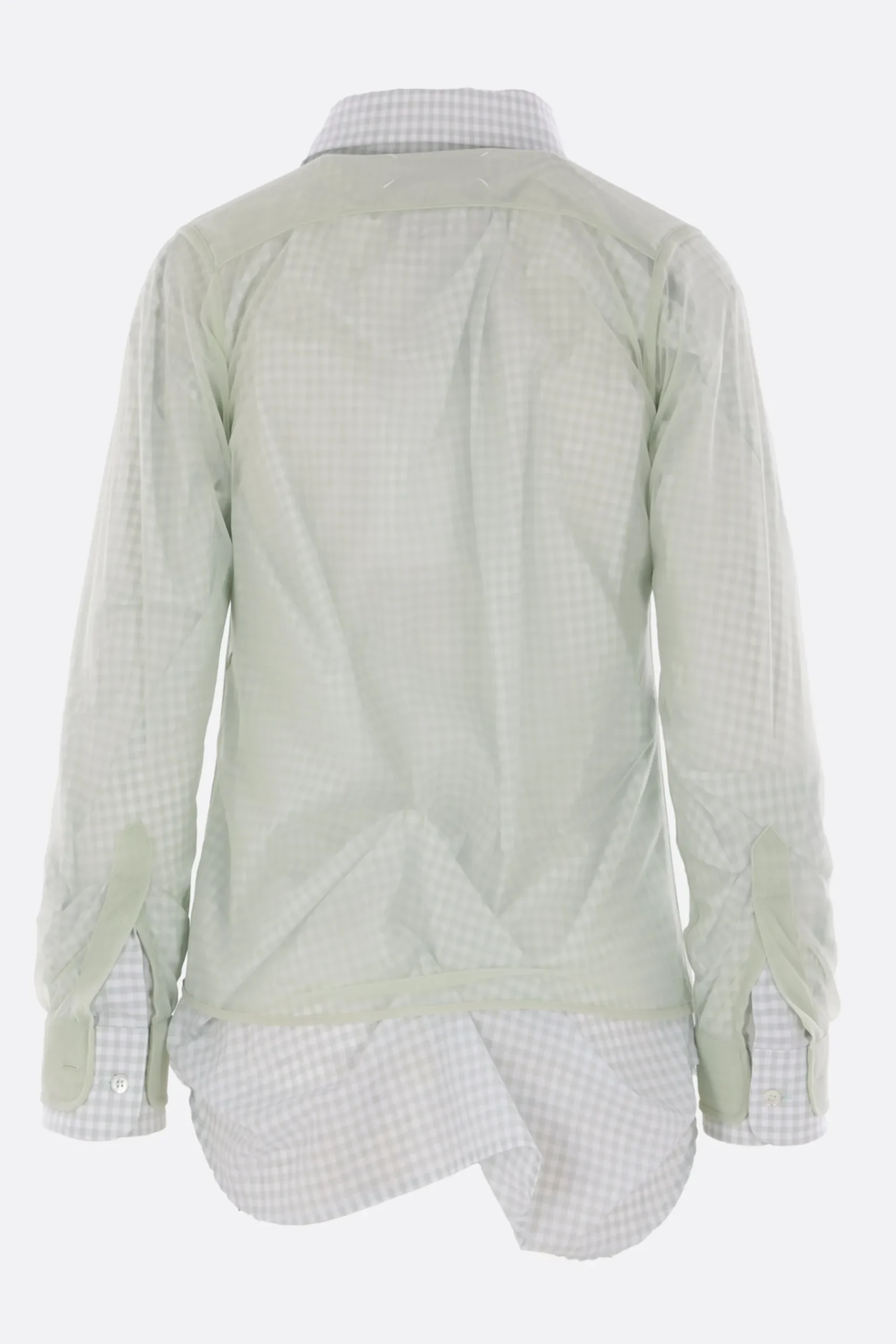 Women MAISON MARGIELA layered shirt in cotton and organza