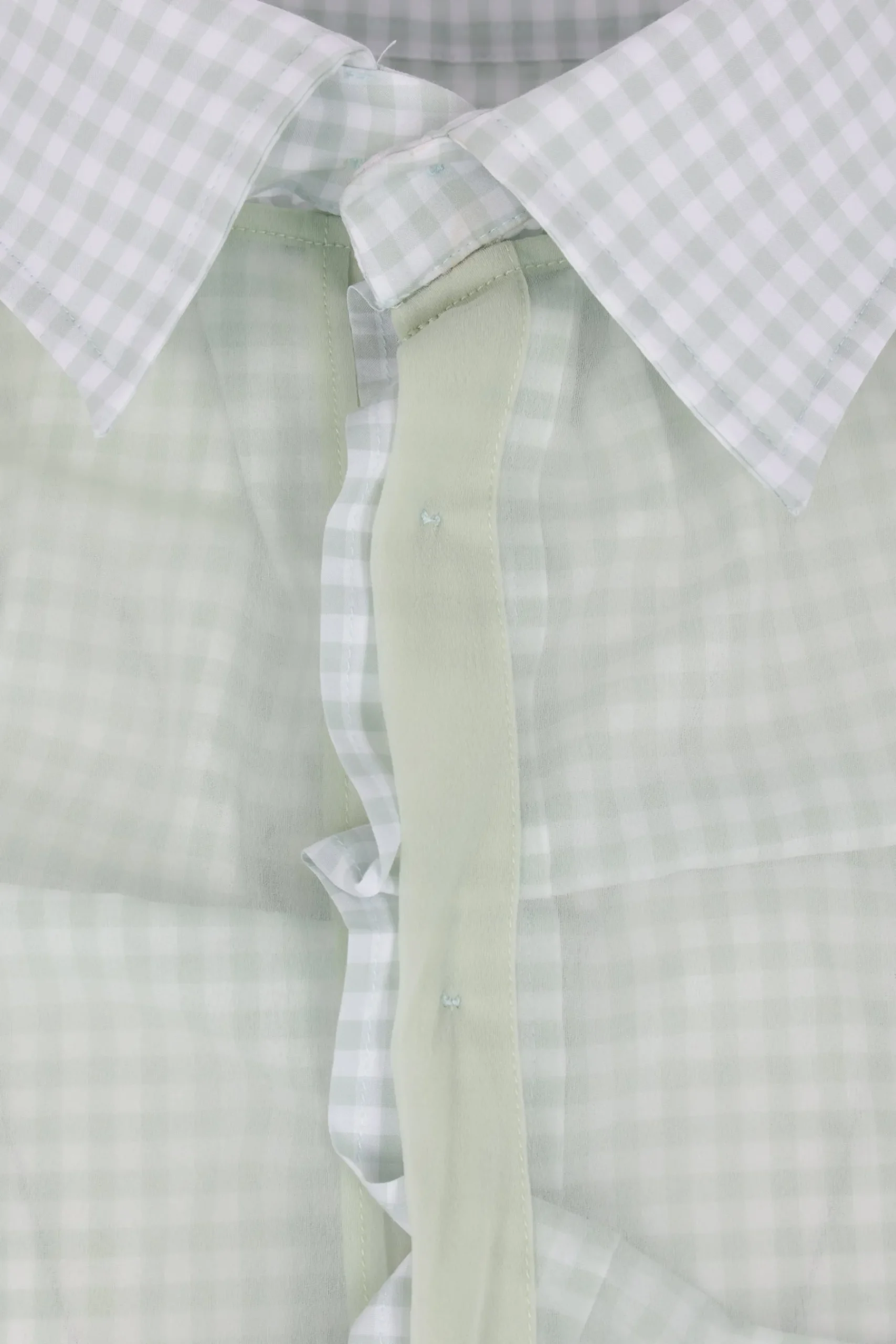 Women MAISON MARGIELA layered shirt in cotton and organza
