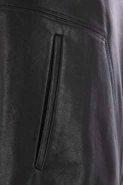 Women YEHUAFAN leather and canvas trousers
