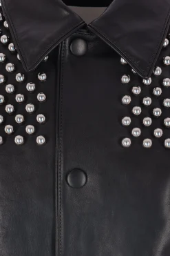 JIL SANDER leather jacket with studs
