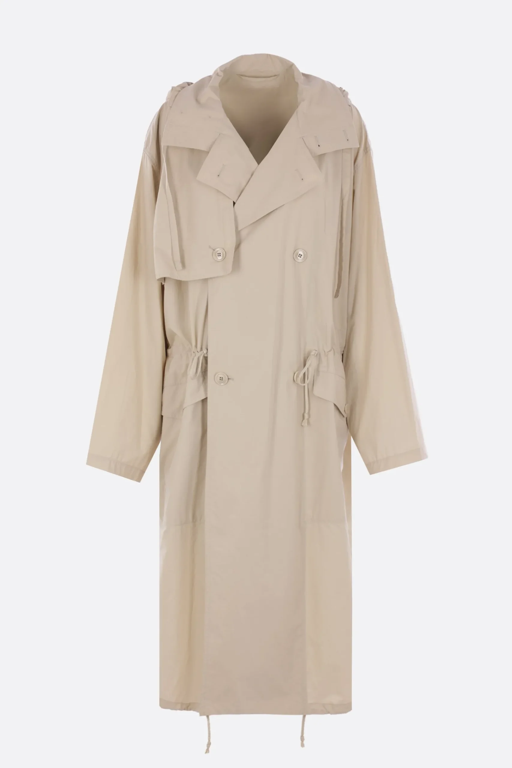 Women LEMAIRE light hooded trench coat in cotton