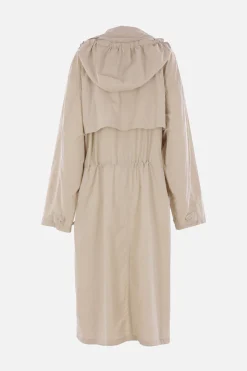 Women LEMAIRE light hooded trench coat in cotton