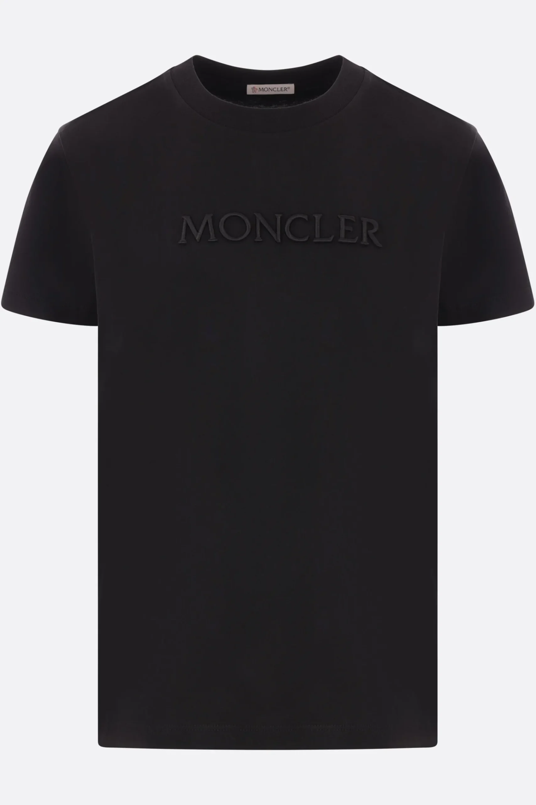 Women MONCLER logo embroidered cotton t-shirt