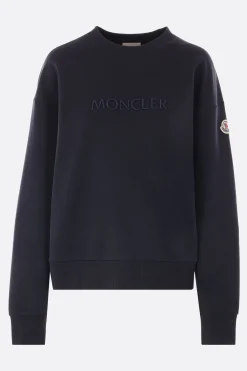 Women MONCLER logo embroidered jersey sweatshirt