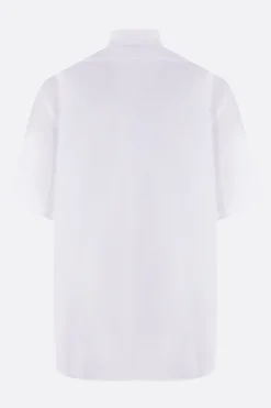COMME DES GARÇONS HOMME logo embroidered poplin short-sleeve shirt