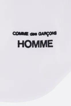 COMME DES GARÇONS HOMME logo embroidered poplin short-sleeve shirt