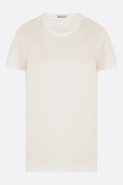 Women MONCLER logo patch cotton t-shirt