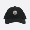 Women MONCLER logo patch gabardine baseball cap