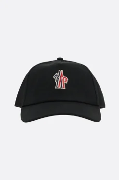 MONCLER GRENOBLE logo patch gabardine baseball cap