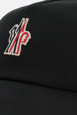 MONCLER GRENOBLE logo patch gabardine baseball cap
