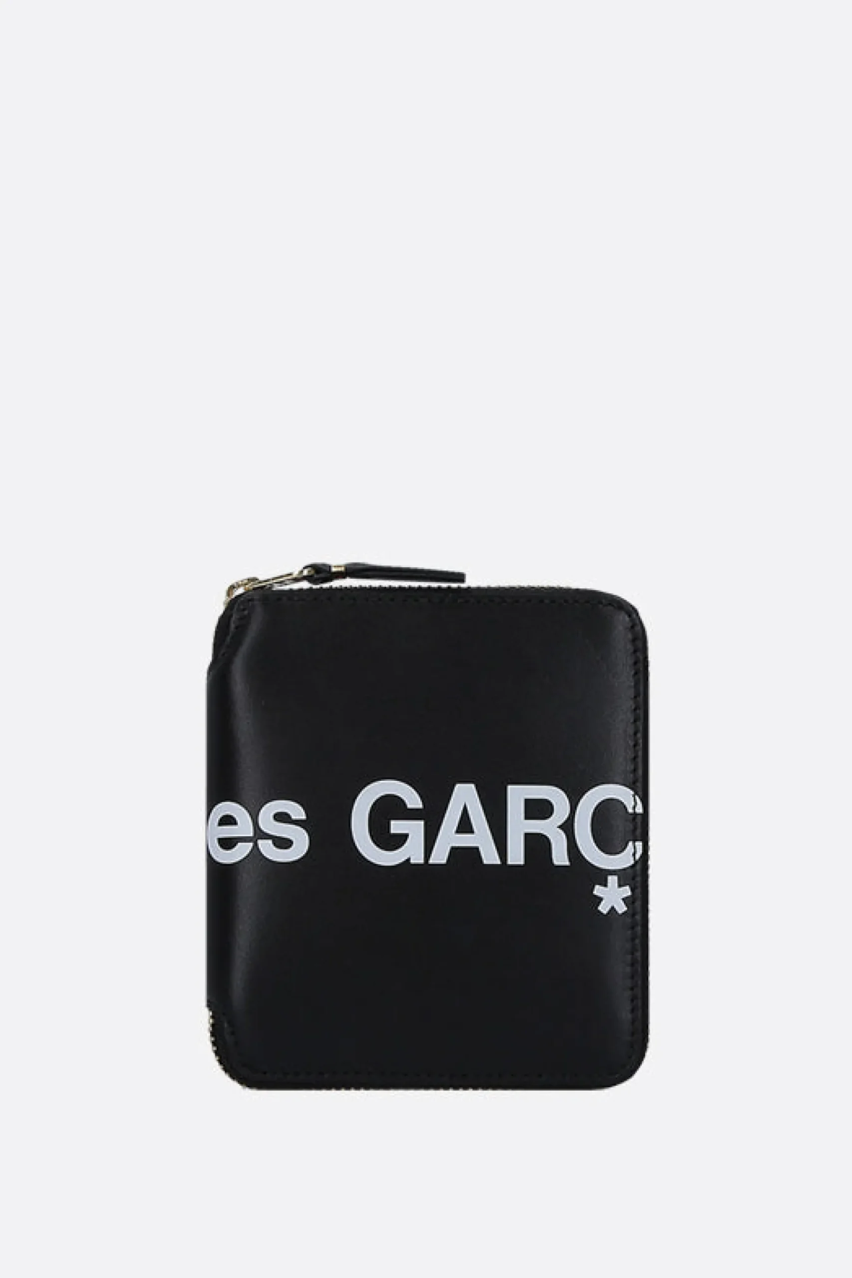 COMME DES GARÇONS WALLET logo print smooth leather small zip-around wallet