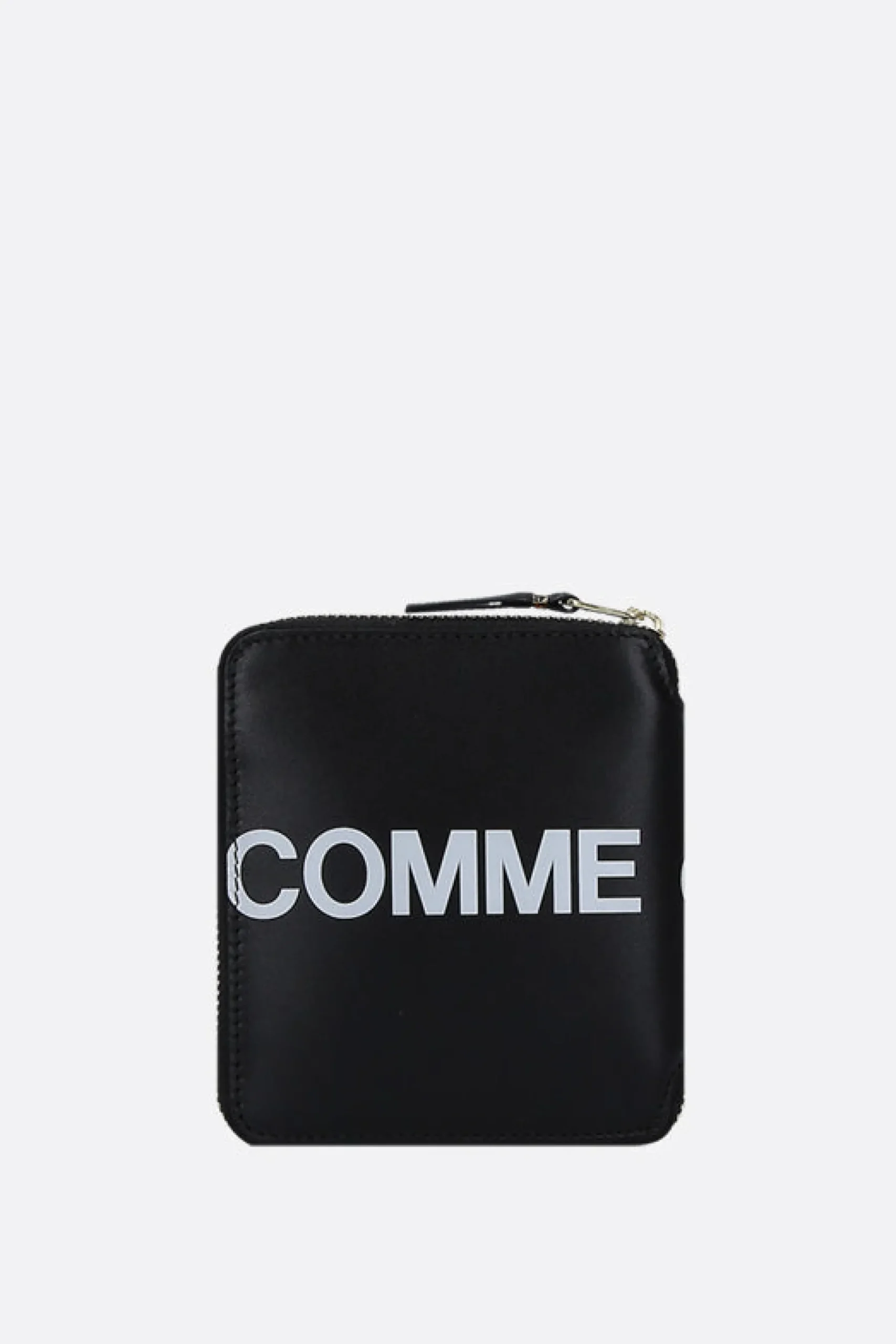COMME DES GARÇONS WALLET logo print smooth leather small zip-around wallet