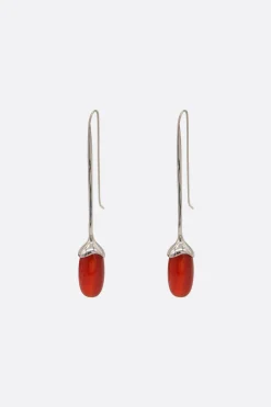 Women SOPHIE BUHAI Long Dripping Stone earrings in carnelian