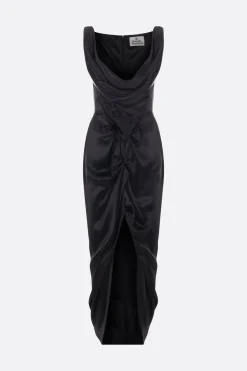 Women VIVIENNE WESTWOOD Long Panther fluid satin sleeveless dress