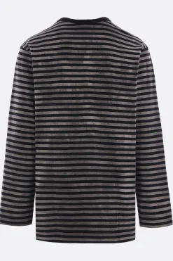 YOHJI YAMAMOTO long-sleeve t-shirt in striped cotton