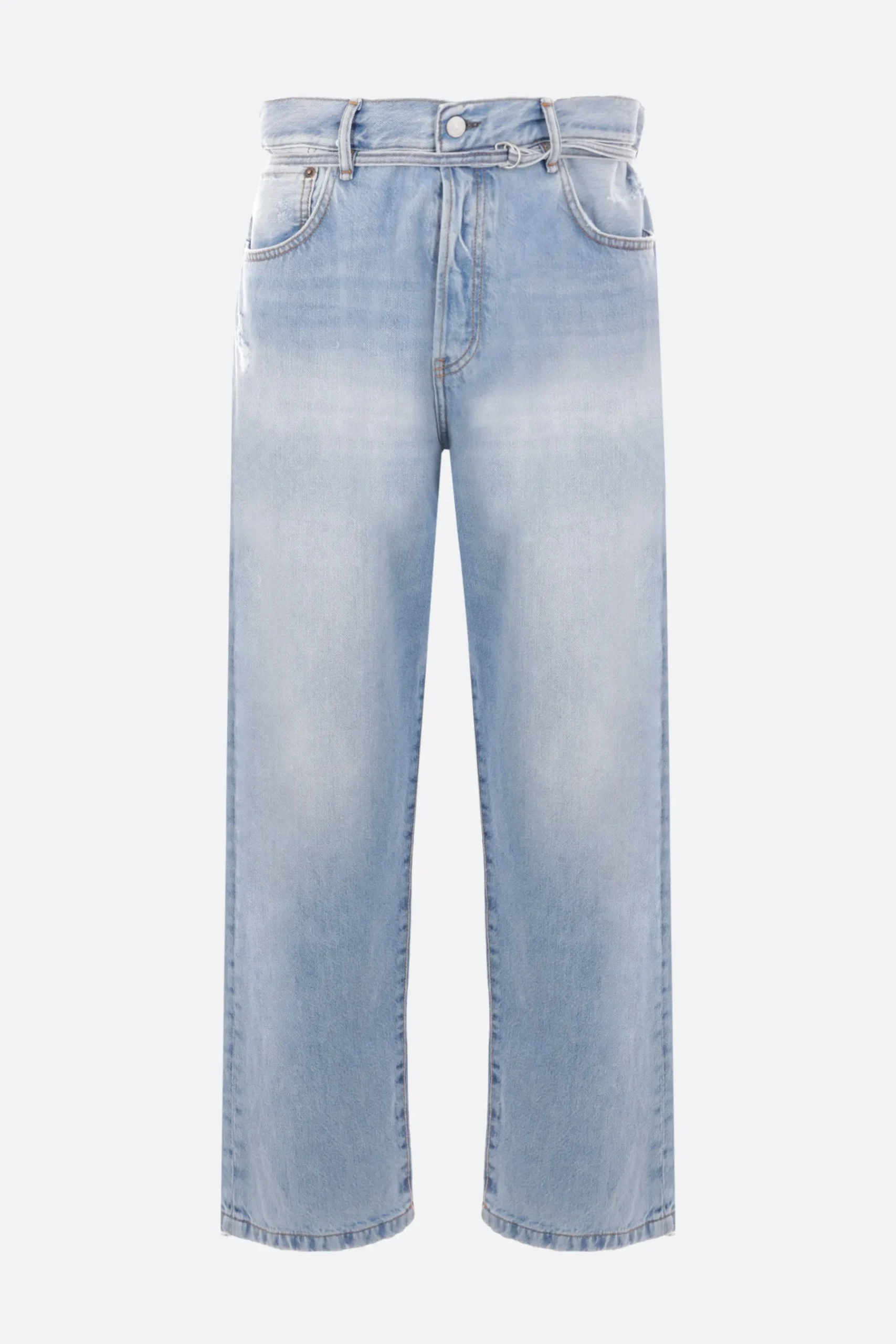 ACNE STUDIOS loose-fit denim jeans with thin belt