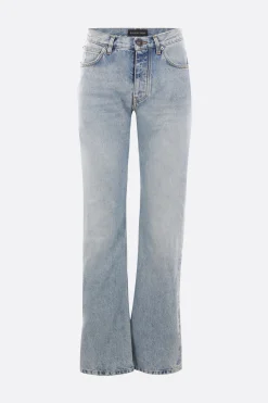 Women BALENCIAGA low-waist straight jeans in organic Japanese twill