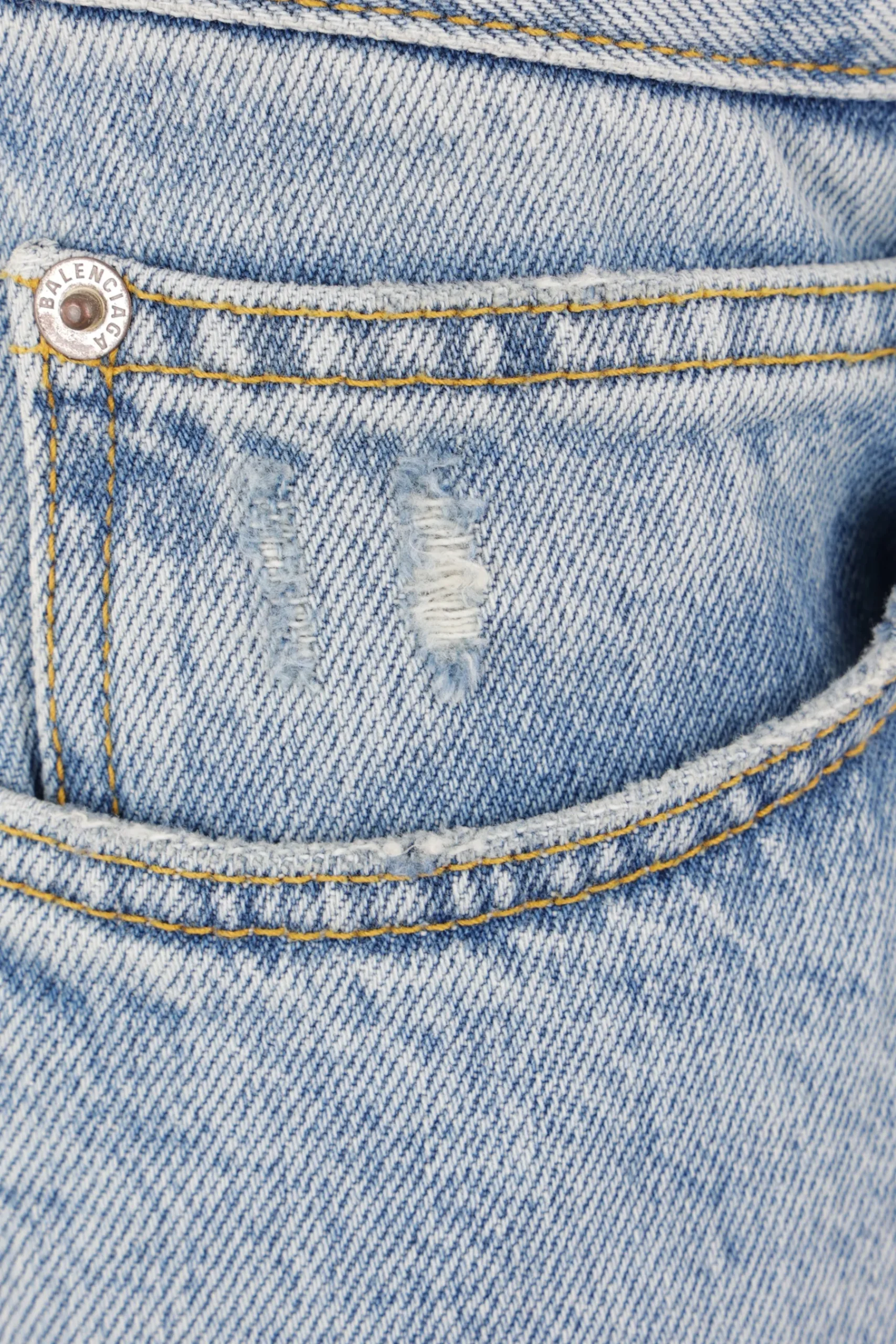 Women BALENCIAGA low-waist straight jeans in organic Japanese twill