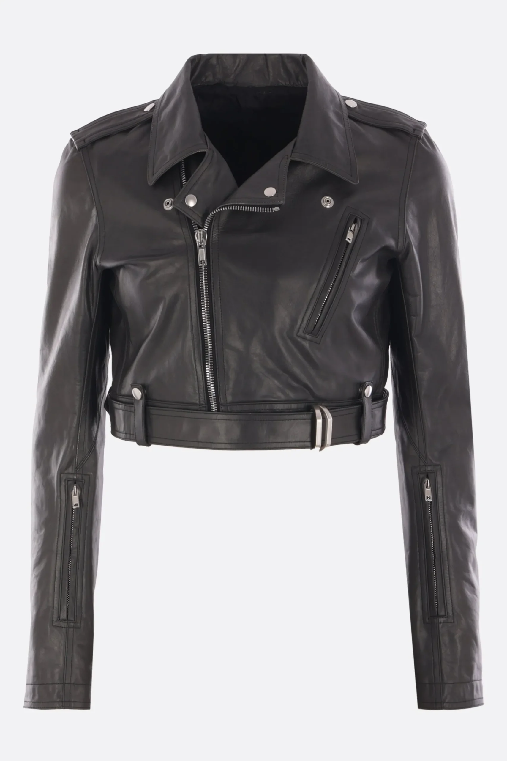RICK OWENS Luke cropped biker jacket in leather