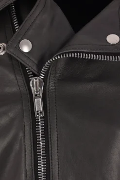 RICK OWENS Luke cropped biker jacket in leather