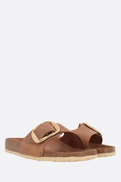 Women BIRKENSTOCK Madrid Big Buckle slide sandals in oiled leather(Narrow Fit)