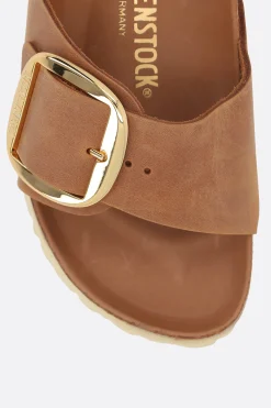 Women BIRKENSTOCK Madrid Big Buckle slide sandals in oiled leather(Narrow Fit)