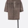 RICK OWENS DRKSHDW Magnum Tommy short-sleeve shirt in canvas