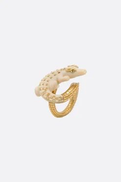 Women BIBI VAN DER VELDEN Mammoth Alligator Twist 18k ring