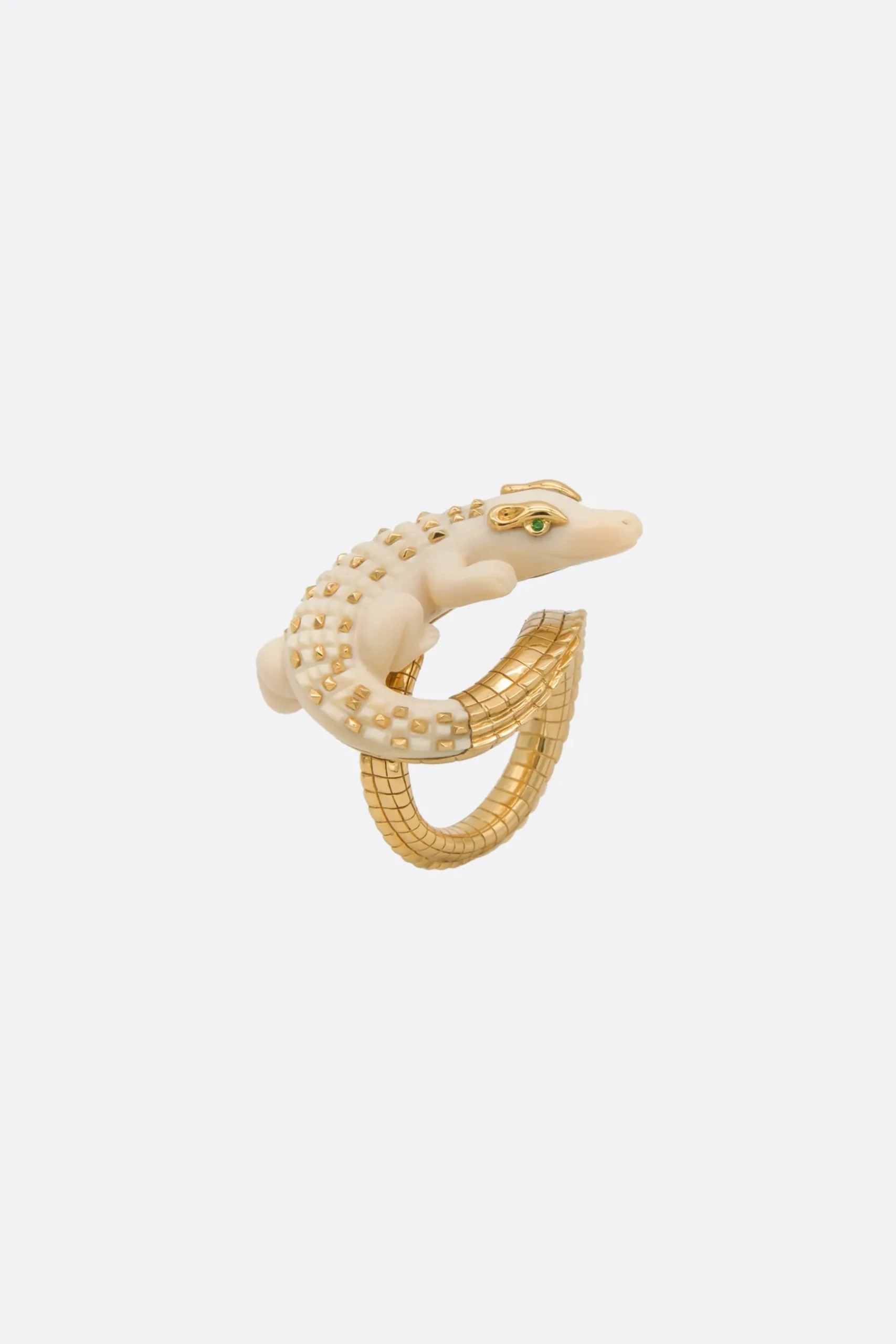 Women BIBI VAN DER VELDEN Mammoth Alligator Twist 18k ring