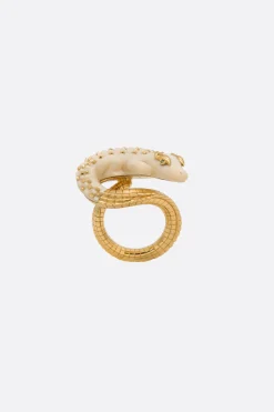 Women BIBI VAN DER VELDEN Mammoth Alligator Twist 18k ring
