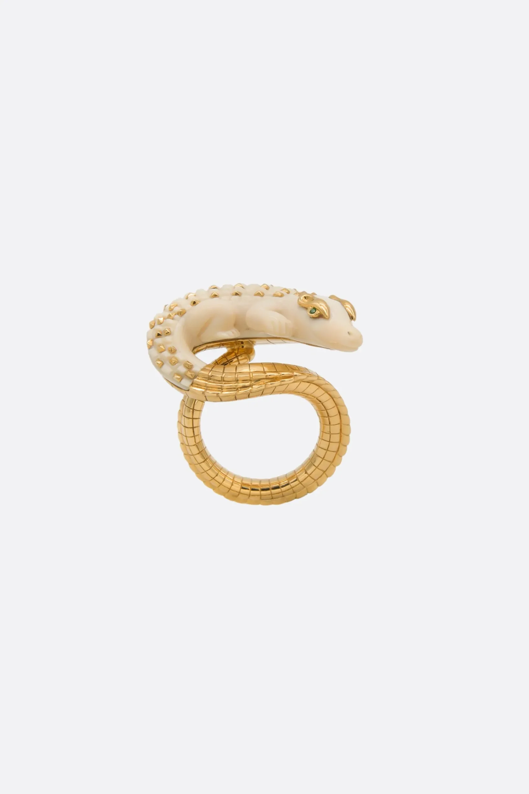 Women BIBI VAN DER VELDEN Mammoth Alligator Twist 18k ring