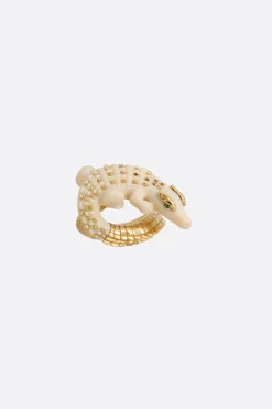 Women BIBI VAN DER VELDEN Mammoth Alligator Twist 18k ring