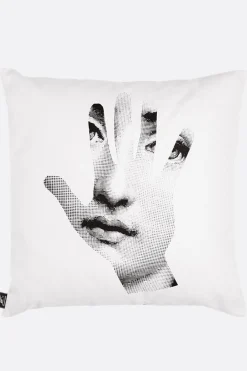 FORNASETTI Mano canvas cushion
