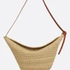 Women INES BRESSAND medium Croissant bag in natural fiber