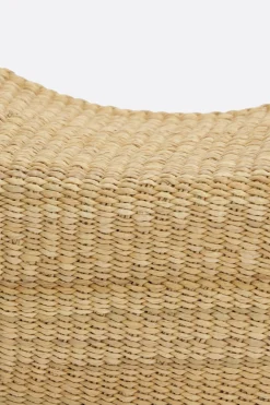 Women INES BRESSAND medium Croissant bag in natural fiber