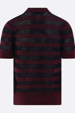 DRIES VAN NOTEN Mercy polo shirt in open fresh stitch knit