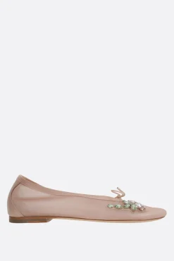 Women SIMONE ROCHA mesh ballerinas with embroidery