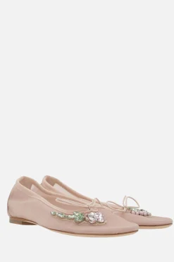 Women SIMONE ROCHA mesh ballerinas with embroidery