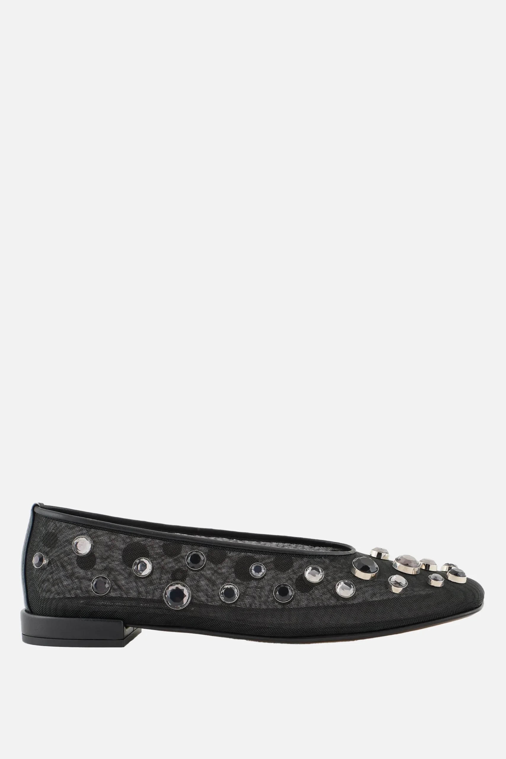 Women GIORGIO ARMANI - 10 CORSO COMO mesh ballerinas with rhinestones