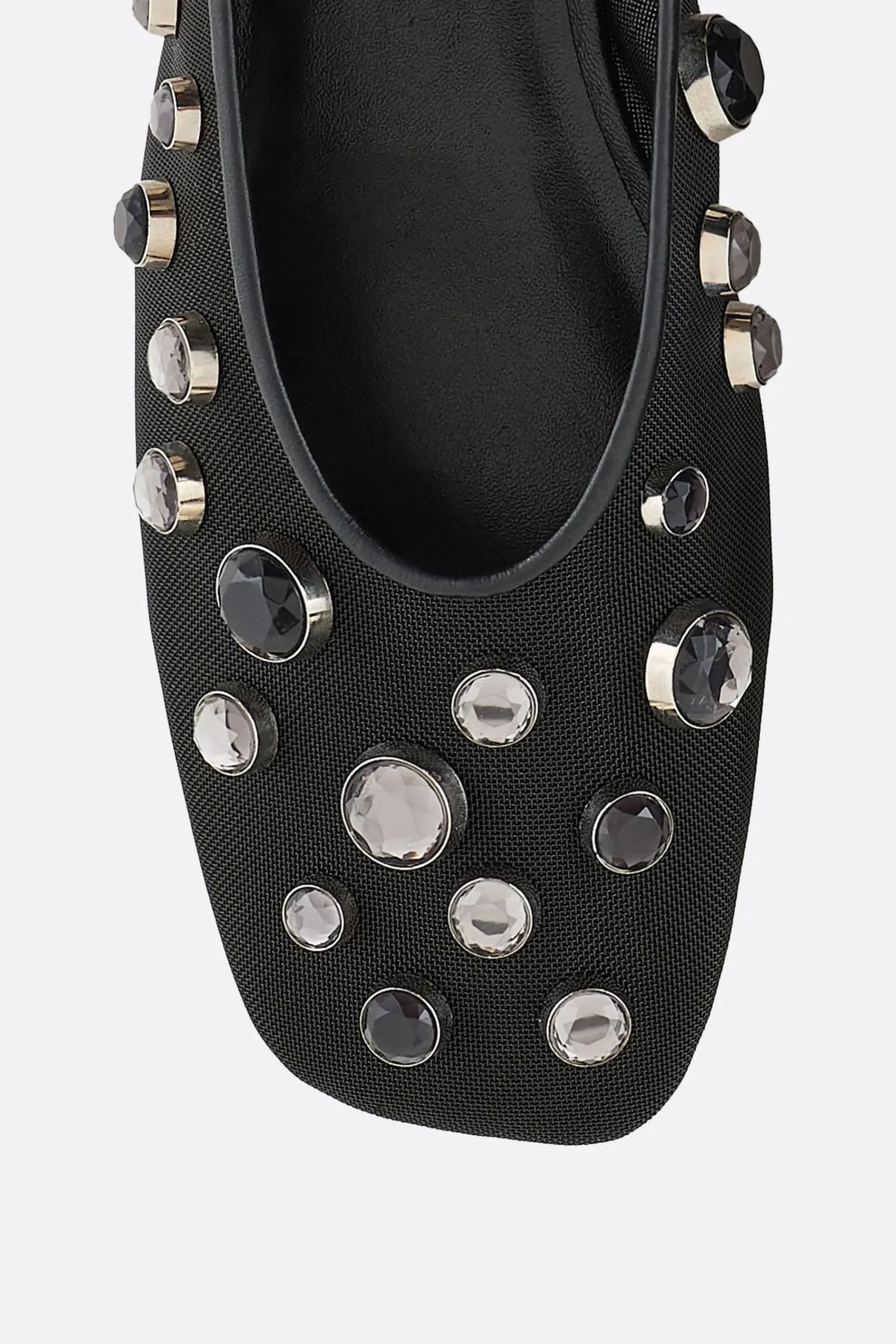 Women GIORGIO ARMANI - 10 CORSO COMO mesh ballerinas with rhinestones