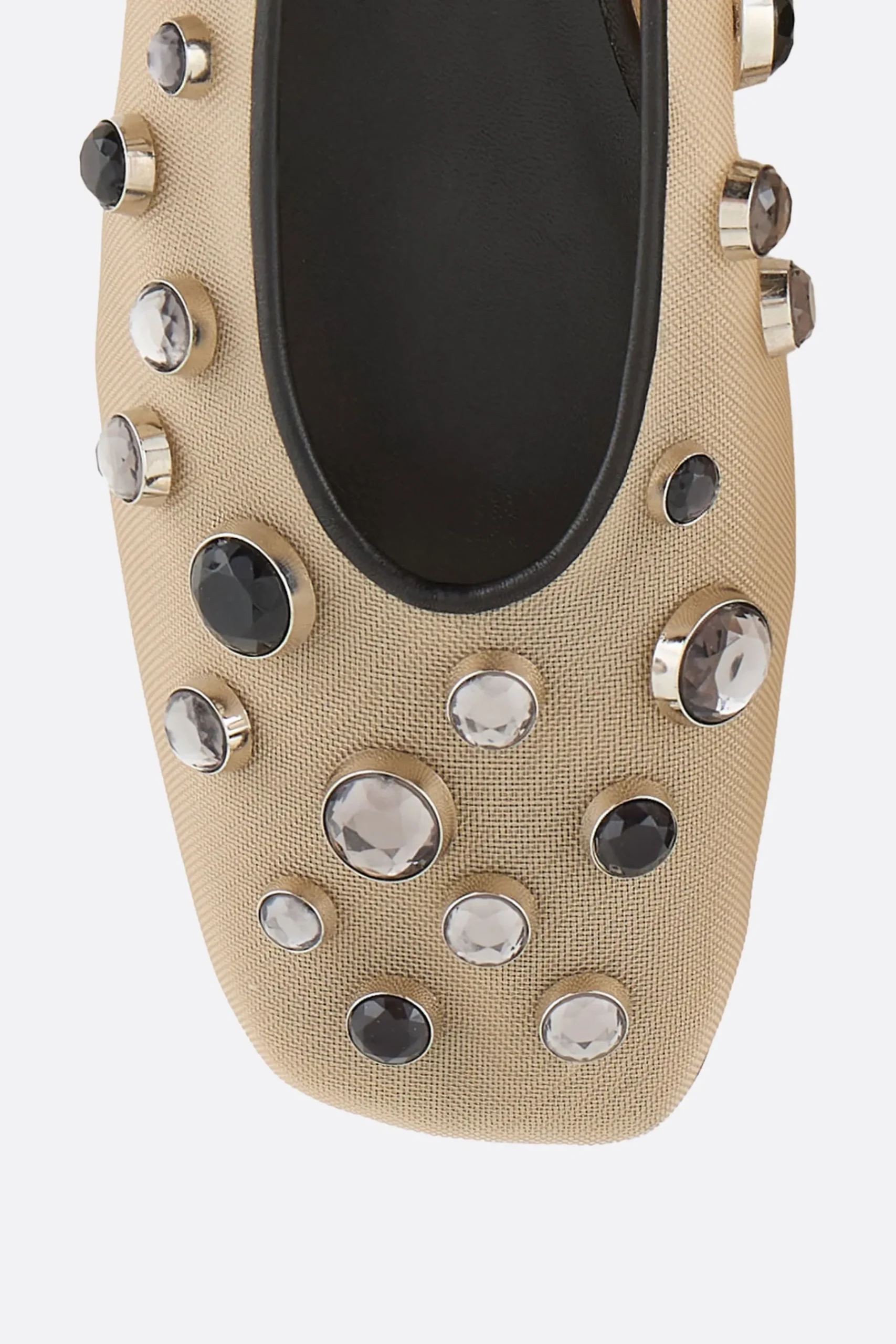 Women GIORGIO ARMANI - 10 CORSO COMO mesh ballerinas with rhinestones
