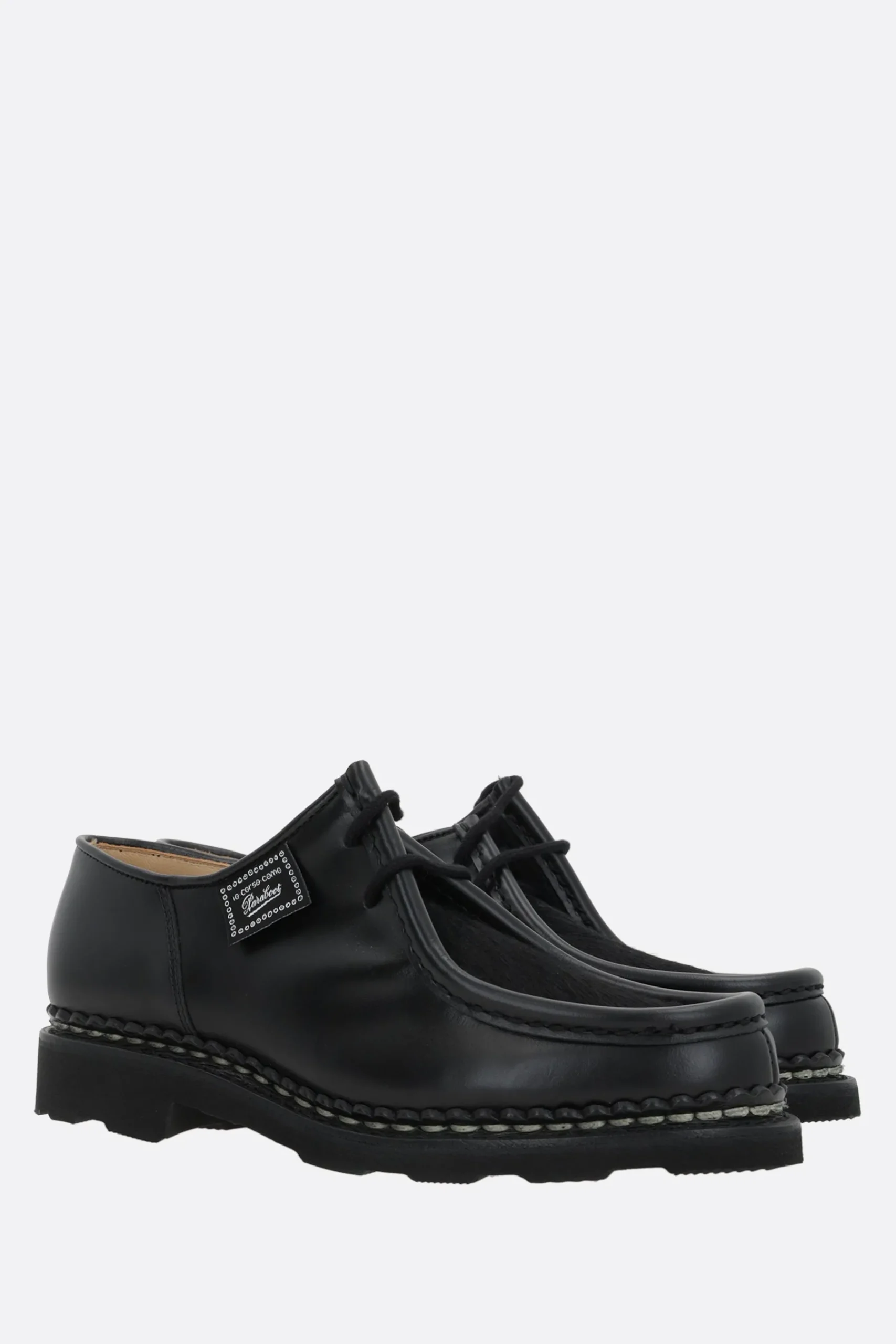 Women PARABOOT X 10 CORSO COMO Michael/Griff derby shoes in smooth leather and calf hair