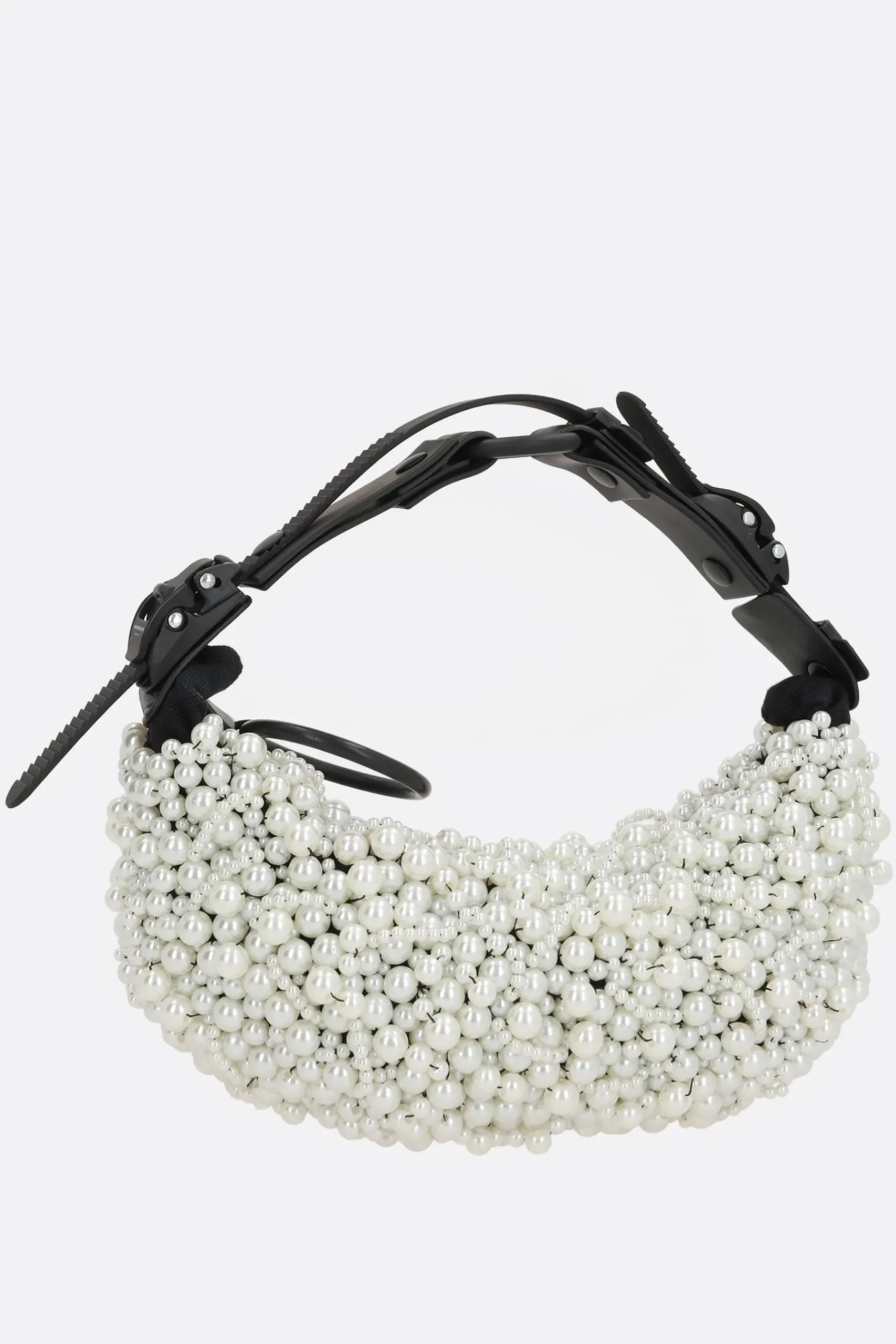 Women INNERRAUM Micro Half Moon handbag with pearls