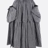 Women TAO COMME DES GARÇONS midi skirt in checkered cotton