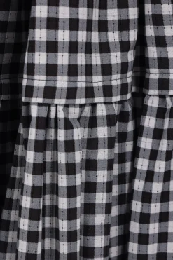 Women TAO COMME DES GARÇONS midi skirt in checkered cotton