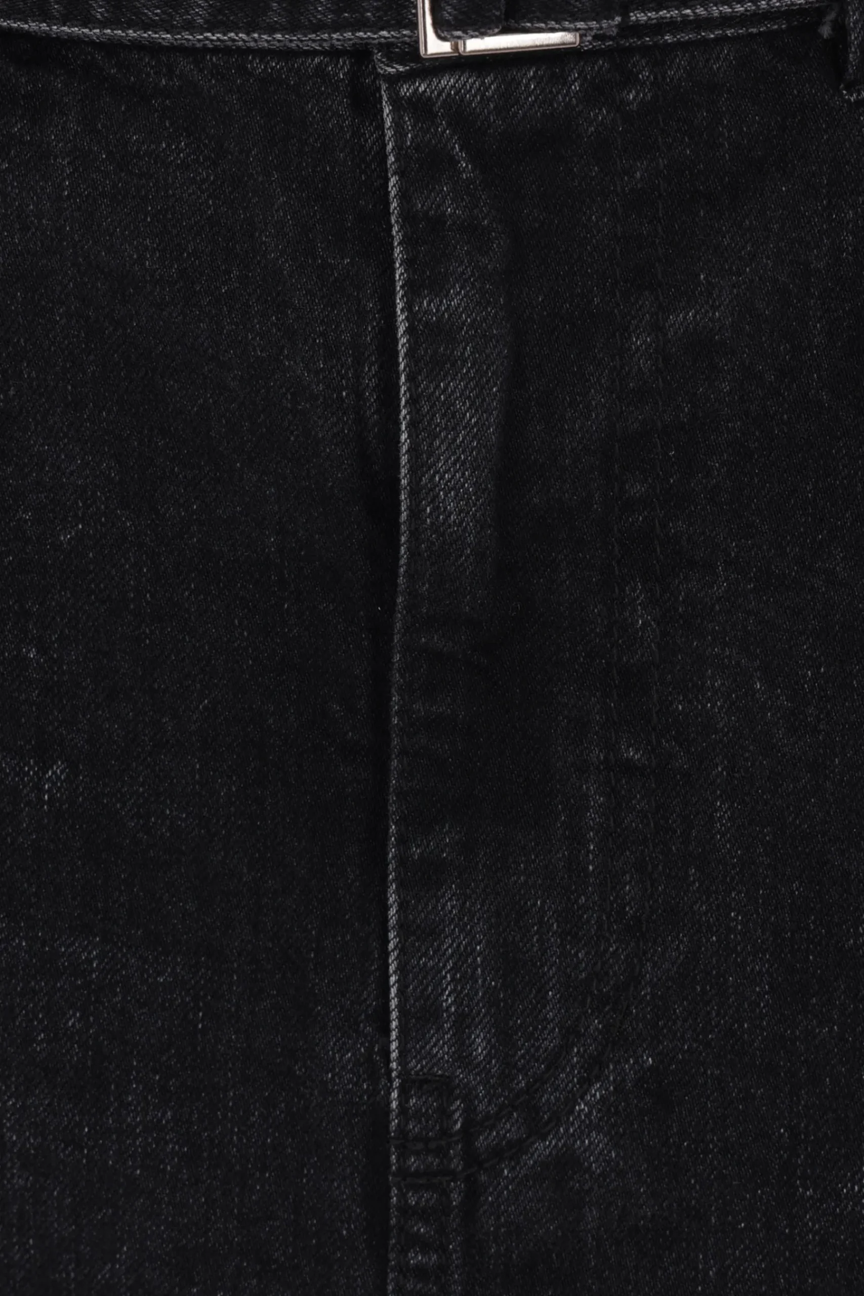 Women SACAI midi skirt in denim and pleated twill