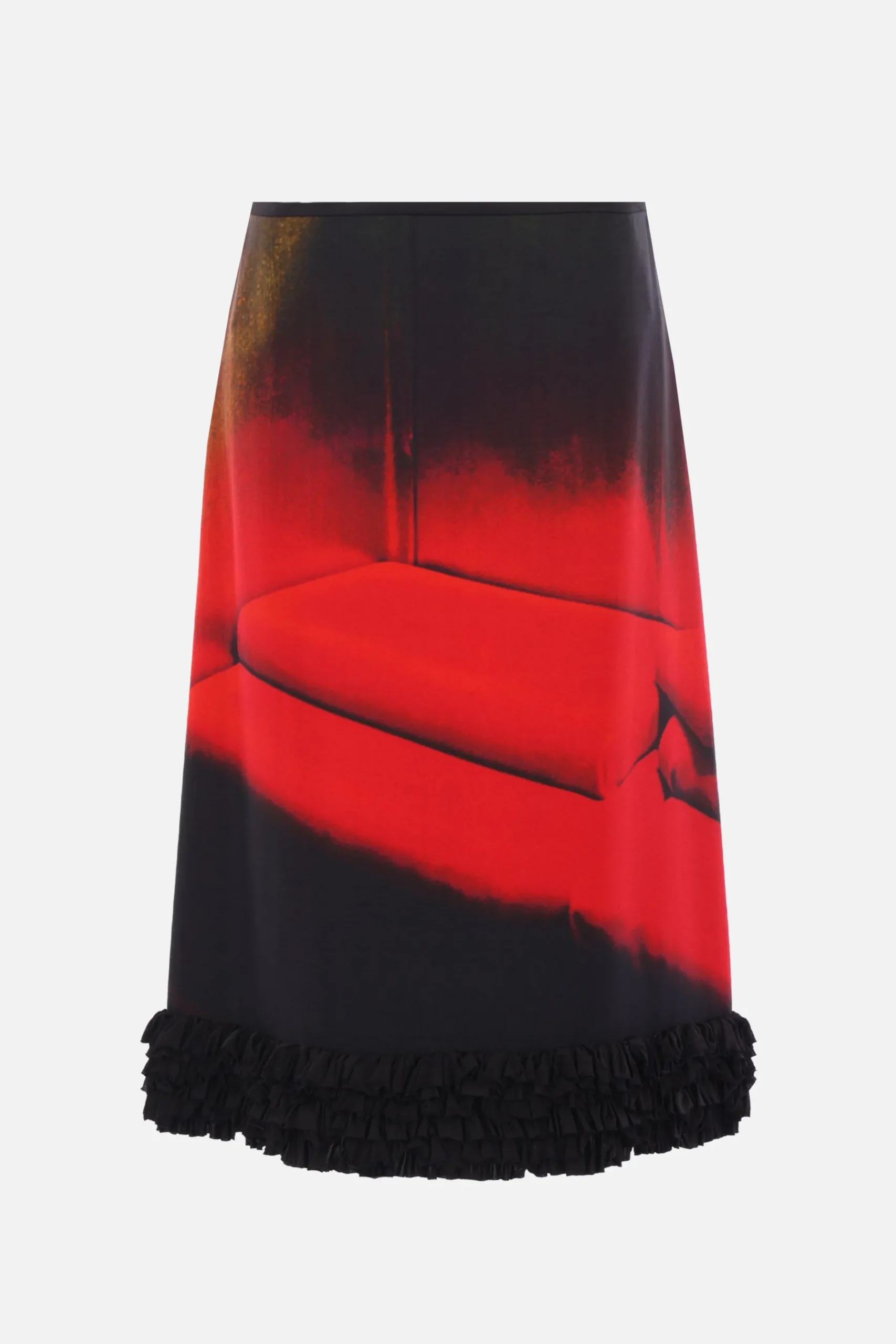 Women JIL SANDER midi skirt in fluid printed viscose