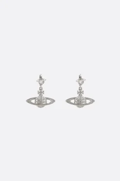 Women VIVIENNE WESTWOOD Mini Bas Relief earrings in brass with crystals