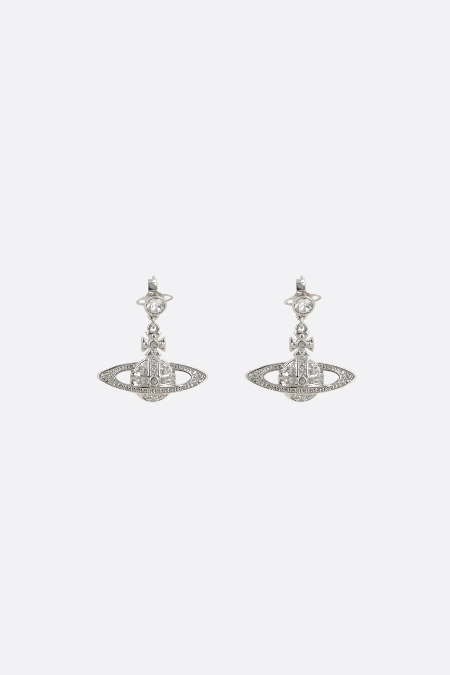 Women VIVIENNE WESTWOOD Mini Bas Relief earrings in brass with crystals
