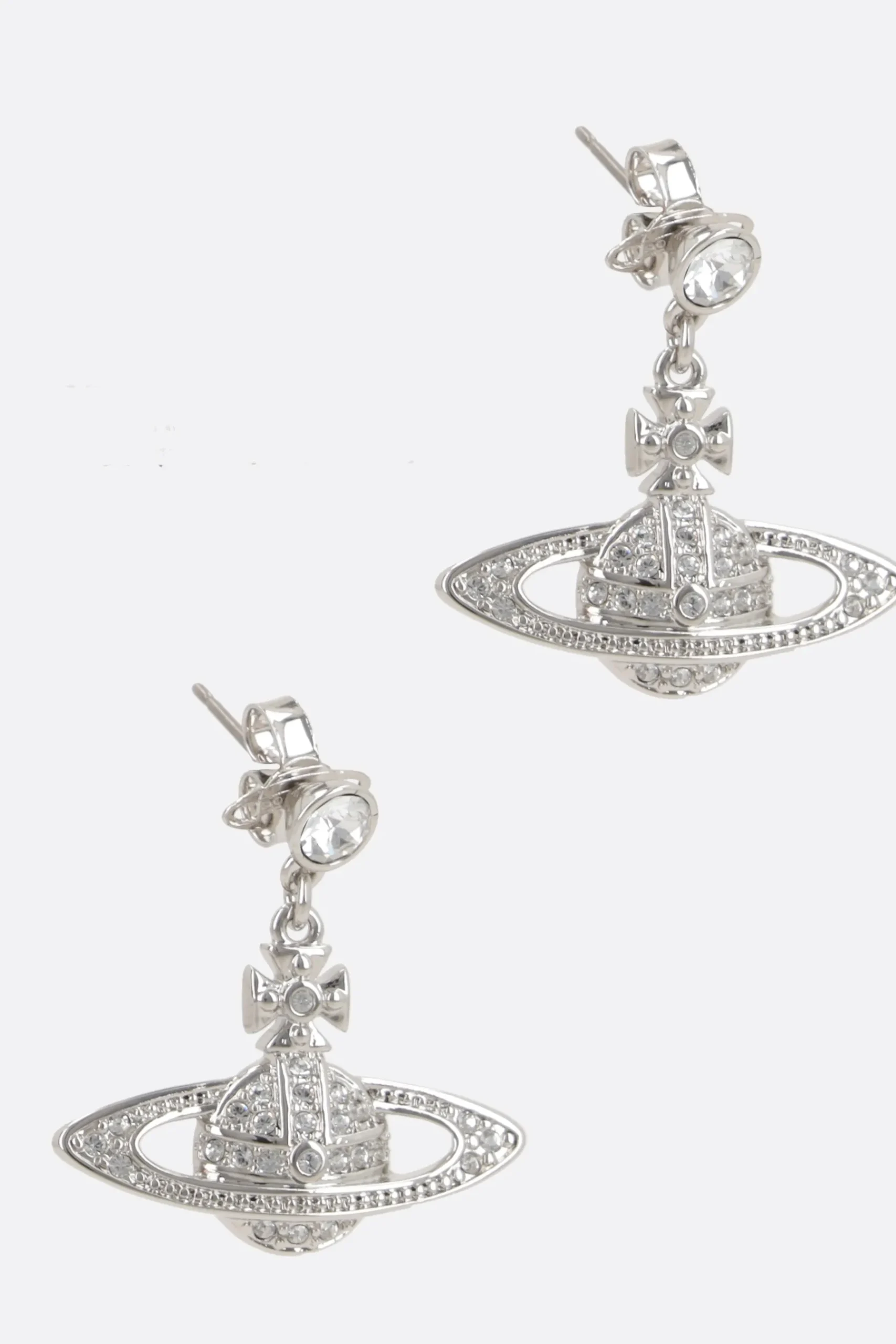 Women VIVIENNE WESTWOOD Mini Bas Relief earrings in brass with crystals